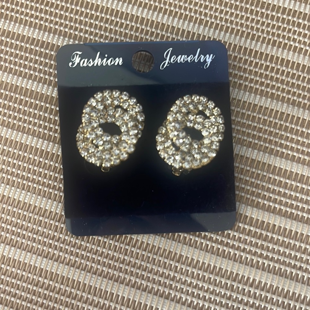 Gold clip earrings